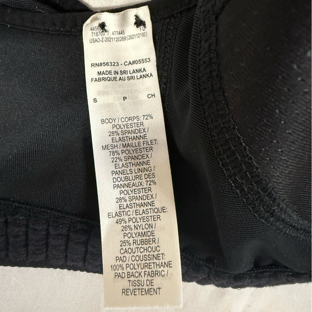NIKE Womens High-Support Padded Zip-Front Black Sports Bra Size Small - Picture 4 of 5